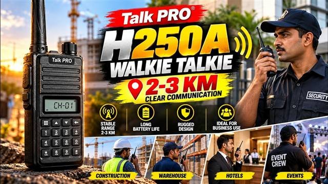 TalkPro H250A Walkie Talkie — product overview